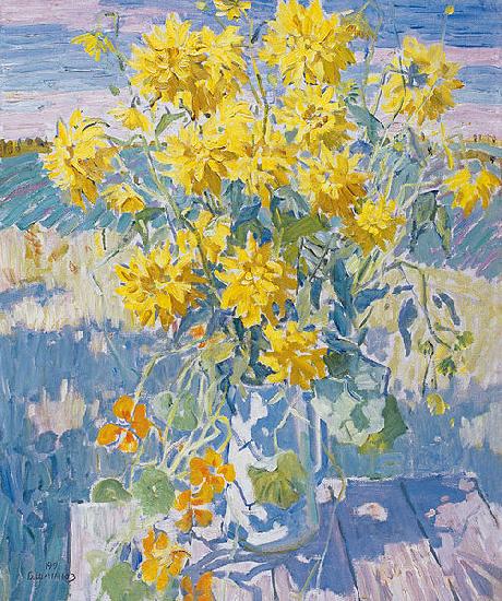 unknow artist September Yellow flowers oil painting image